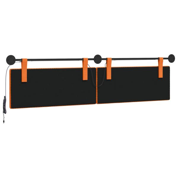 Hängendes Kopfteil Mit LED Licht Orange Cordstoff