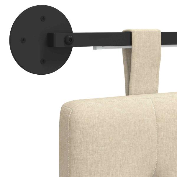 Hängendes Kopfteil Mit LED Licht Creme Stoff