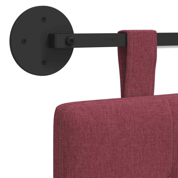 Hängendes Kopfteil Mit LED Licht Weinrot Stoff