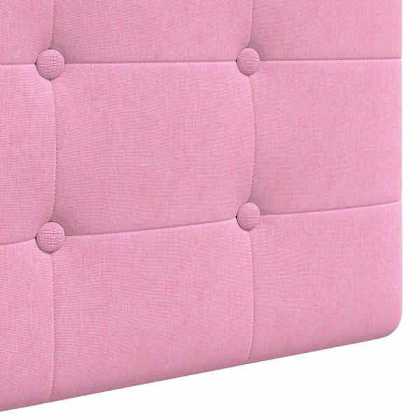 Hängendes Kopfteil Mit LED Licht Rosa Stoff