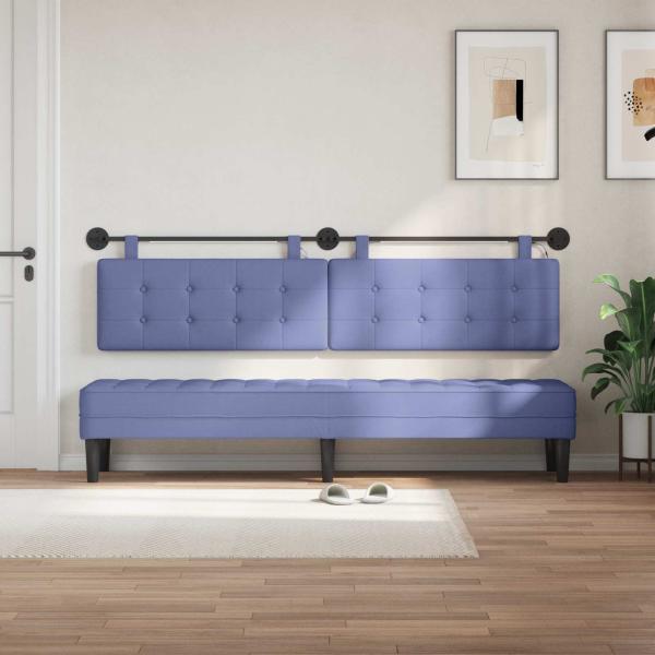 Hängendes Kopfteil Mit LED Licht Jeans blau Stoff