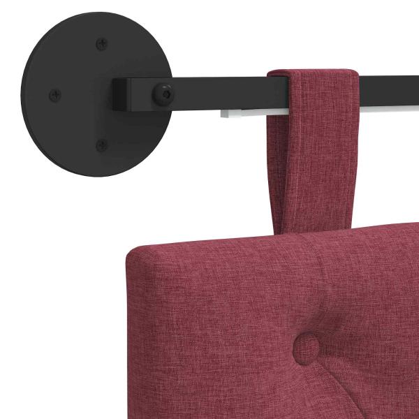 Hängendes Kopfteil Mit LED Licht Weinrot Stoff