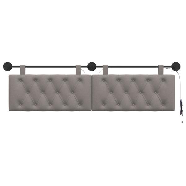 Hängendes Kopfteil Mit LED Licht Taupe Stoff
