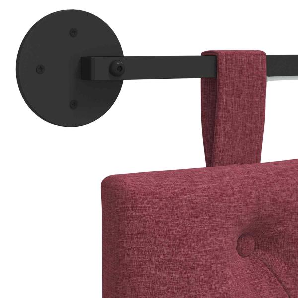 Hängendes Kopfteil Mit LED Licht Weinrot Stoff