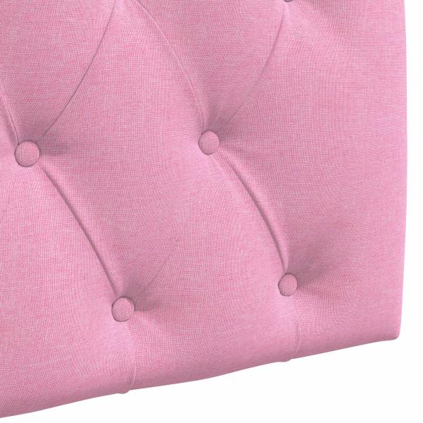 Hängendes Kopfteil Mit LED Licht Rosa Stoff