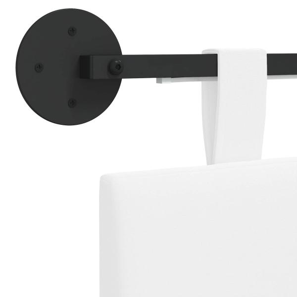 Hängendes Kopfteil Mit LED Licht Weiß Stoff