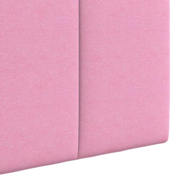 Hängendes Kopfteil Mit LED Licht Rosa Stoff