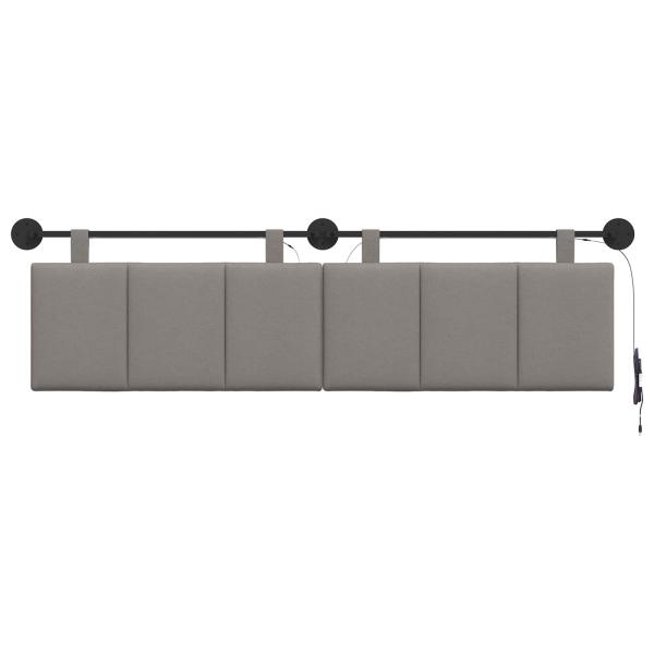 Hängendes Kopfteil Mit LED Licht Taupe Stoff