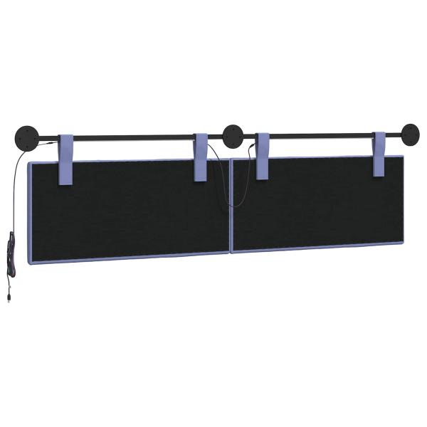 Hängendes Kopfteil Mit LED Licht Jeans blau Stoff