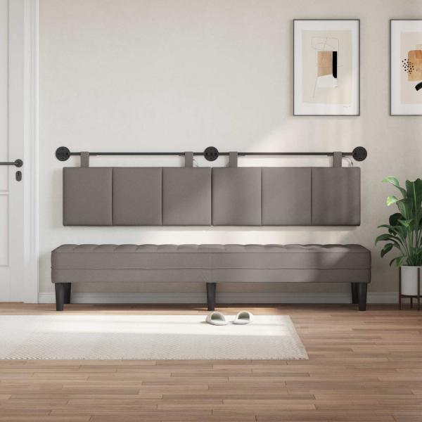 Hängendes Kopfteil Mit LED Licht Taupe Stoff
