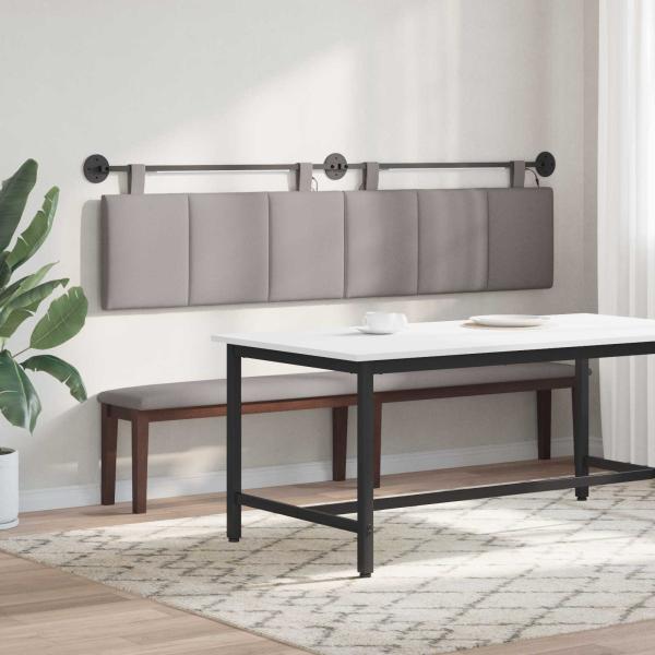 Hängendes Kopfteil Mit LED Licht Taupe Stoff