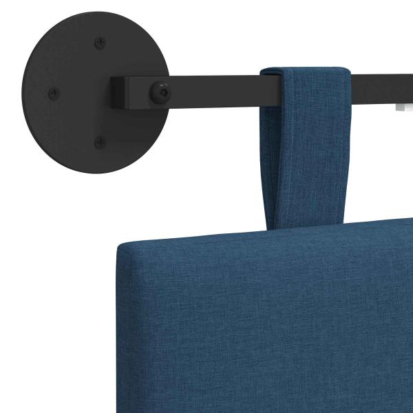 Hängendes Kopfteil Mit LED Licht Blau Stoff