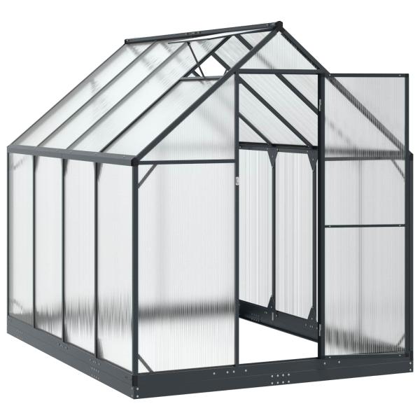 Garten Gewächshaus mit Tür Anthrazit 183,5 x 243,5 x 207 cm