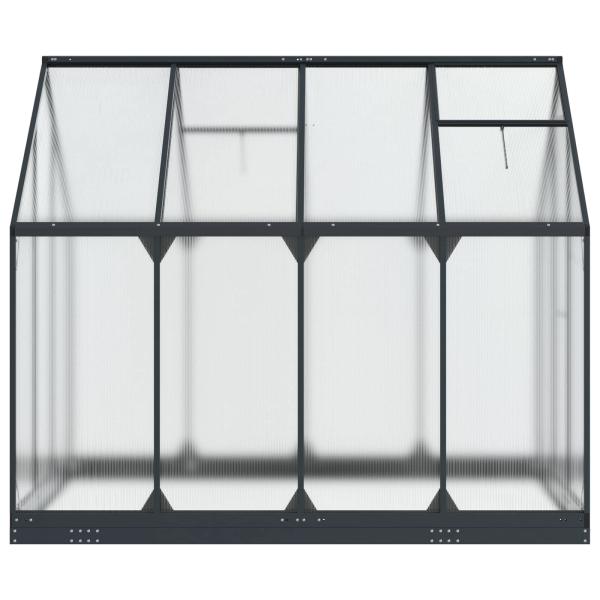 Garten Gewächshaus mit Tür Anthrazit 183,5 x 243,5 x 207 cm