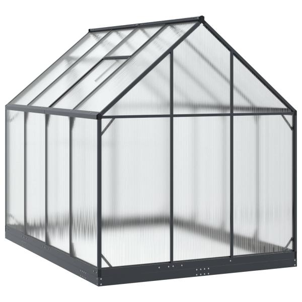 Garten Gewächshaus mit Tür Anthrazit 183,5 x 243,5 x 207 cm