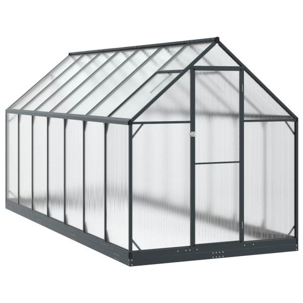 ARDEBO.de - Garten Gewächshaus mit Tür Anthrazit 183,5 x 423,5 x 207 cm