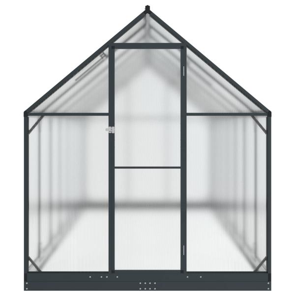 Garten Gewächshaus mit Tür Anthrazit 183,5 x 423,5 x 207 cm