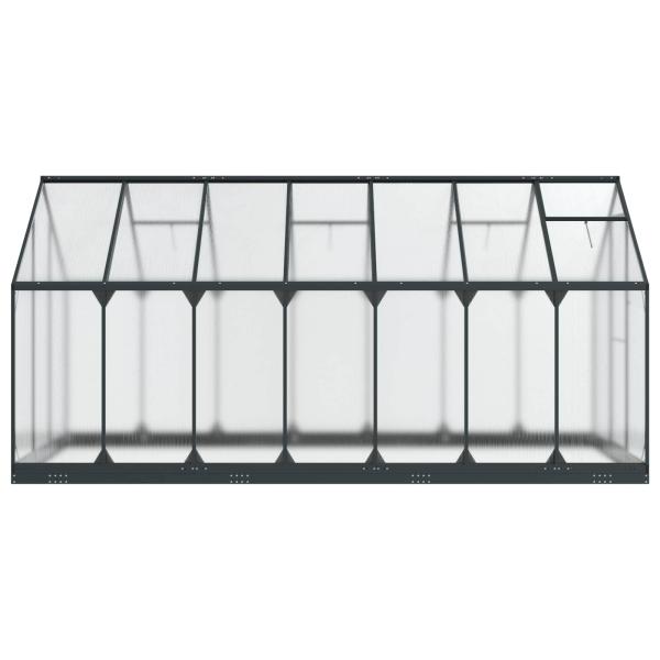 Garten Gewächshaus mit Tür Anthrazit 183,5 x 423,5 x 207 cm