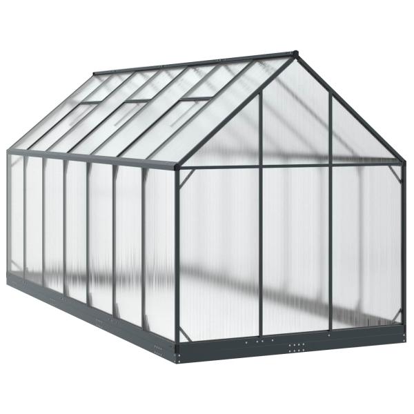 Garten Gewächshaus mit Tür Anthrazit 183,5 x 423,5 x 207 cm