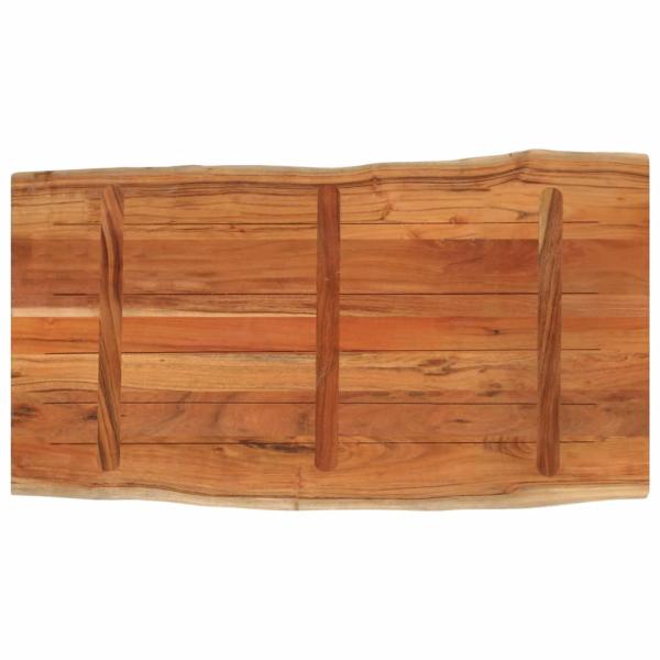 Tischplatte 110x60x2,5cm Rechteckig Massivholz Akazie Baumkante