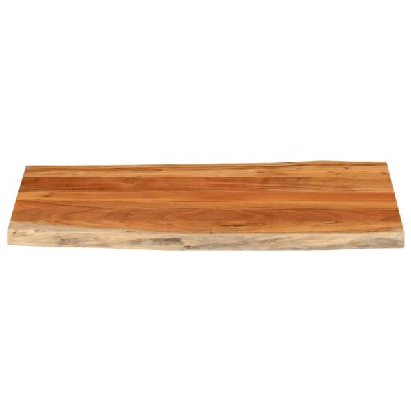 Tischplatte 120x60x3,8cm Rechteckig Massivholz Akazie Baumkante