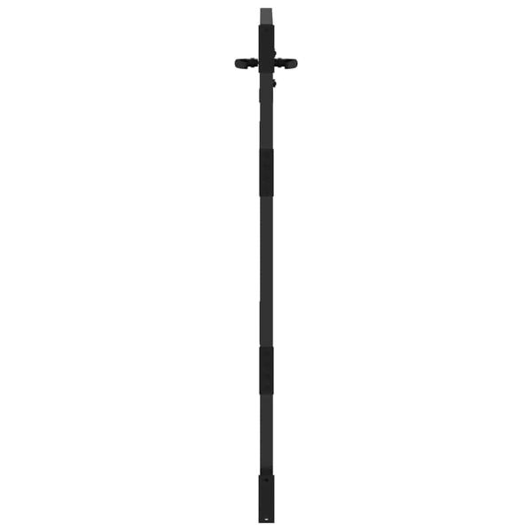 Gartentor Schwarz 85 x 125 cm Pulverbeschichteter Stahl