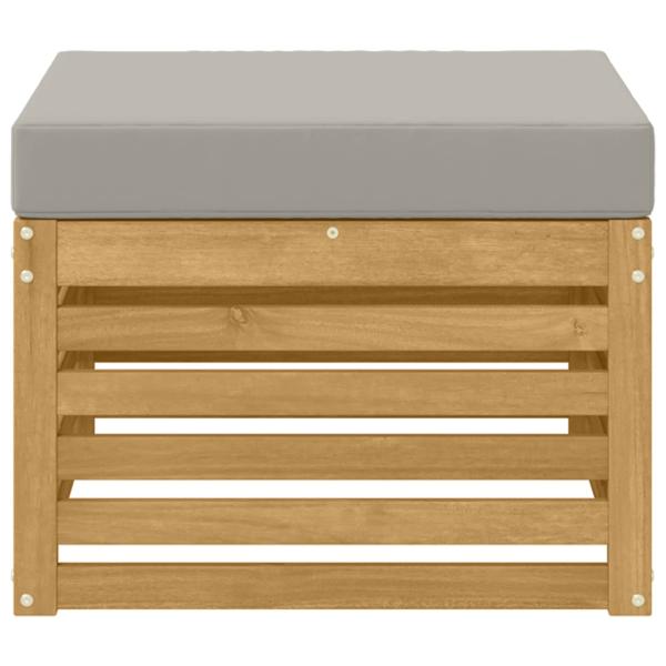 Outdoor-Fußhocker Massivholz Akazie Weiß