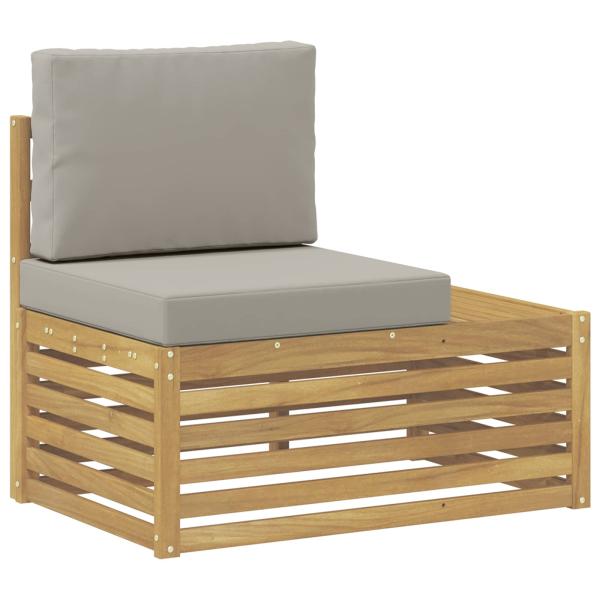 Outdoor End Sofa Massivholz Akazie Weiß