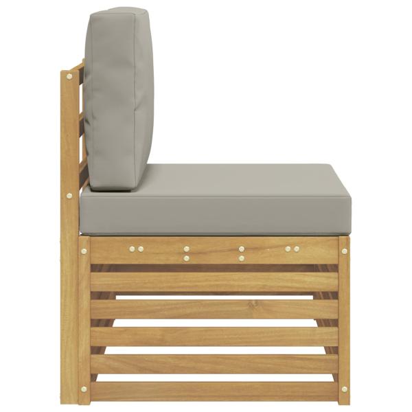 Outdoor End Sofa Massivholz Akazie Weiß
