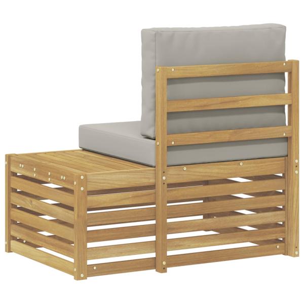Outdoor End Sofa Massivholz Akazie Weiß