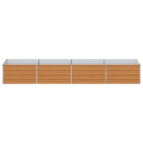 Hochbeet Hellbraun 320 x 80 x 45 cm Verzinkter Stahl