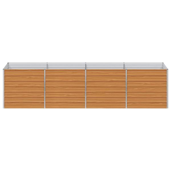 Hochbeet Hellbraun 320 x 80 x 77 cm Verzinkter Stahl