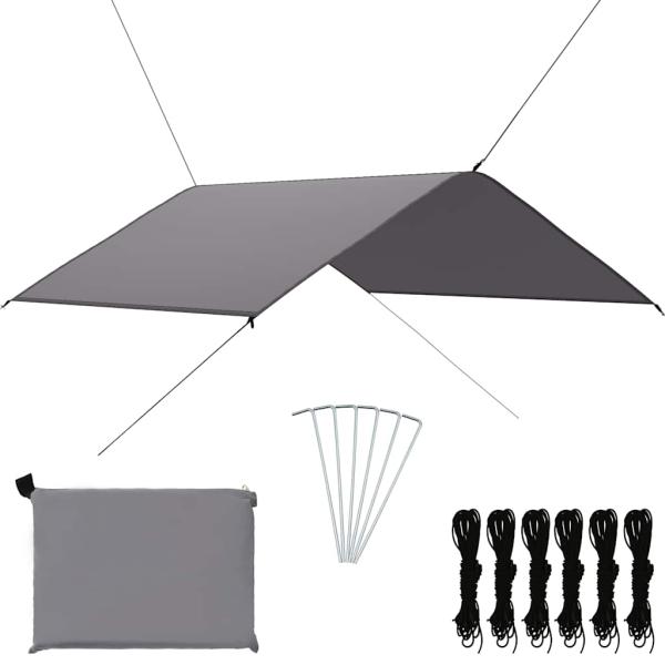 ARDEBO.de - Outdoor-Tarp 4x4 m Grau