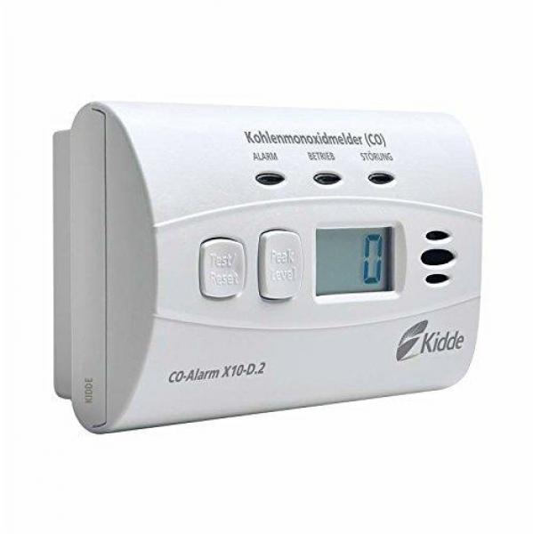 Kidde X10-D.2 Kohlenmonoxidmelder CO-Alarm mit Digitaldisplay, 10 Jahre
