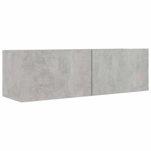 9-tlg. TV-Schrank-Set Betongrau Holzwerkstoff