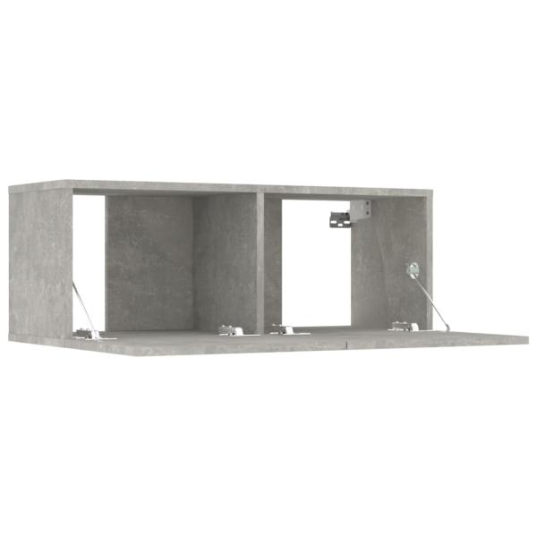 7-tlg. TV-Schrank-Set Betongrau Holzwerkstoff