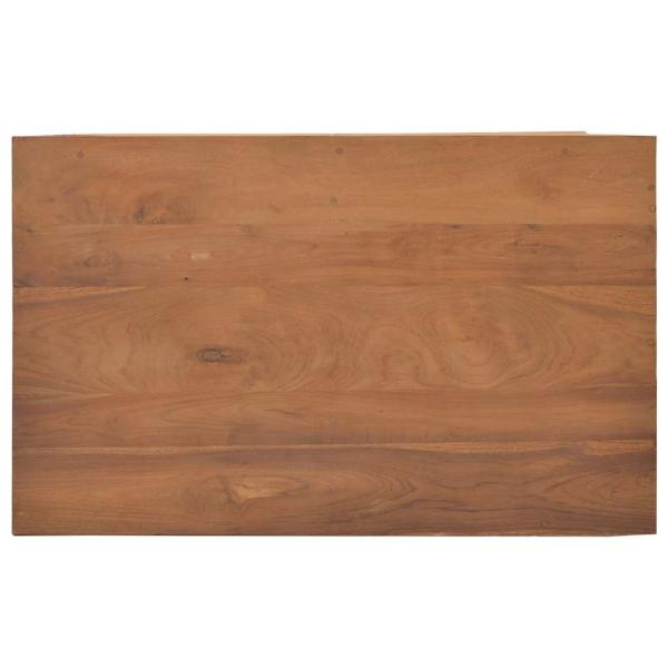 TV-Schrank mit Rollen 80x50x42 cm Teak Massivholz