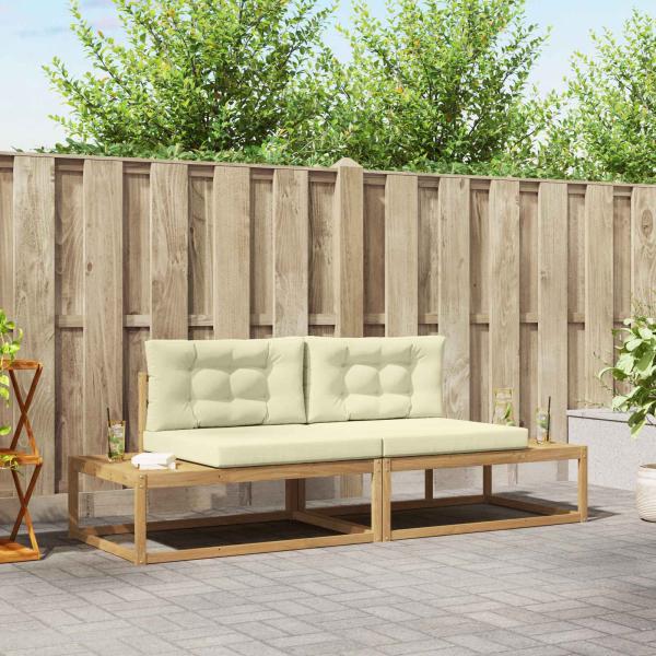 ARDEBO.de - Outdoor-Sofagarnitur Polyester Weiß