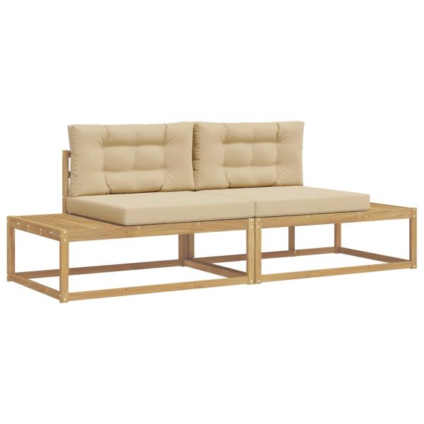 Outdoor-Sofagarnitur Polyester Weiß