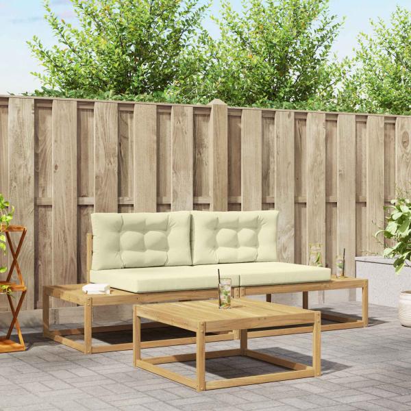 ARDEBO.de - Outdoor-Sofagarnitur Polyester Weiß
