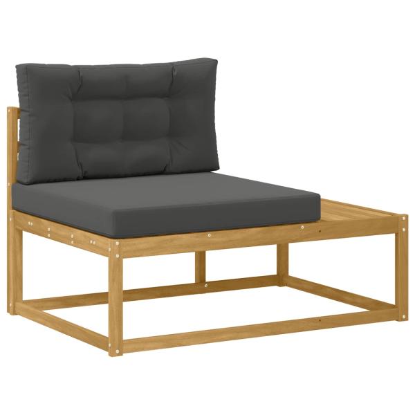 Outdoor-Sofagarnitur 6 stk. Weiß und Anthrazit Polyester