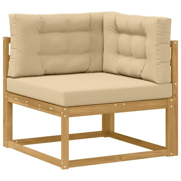 Outdoor-Sofagarnitur 6 stk. Weiß und Beige Polyester
