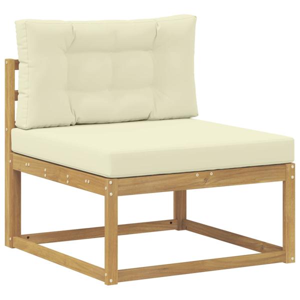 7 stk. Outdoor-Sofagarnitur Polyester Weiß