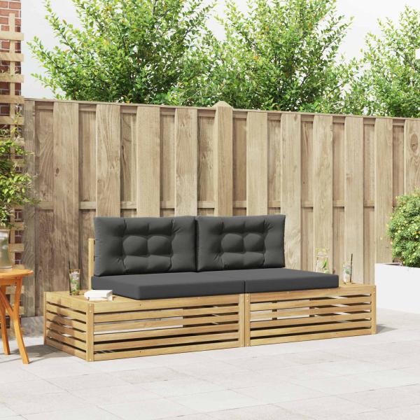 ARDEBO.de - 2 stk. Outdoor-Sofagarnitur Polyester Weiß