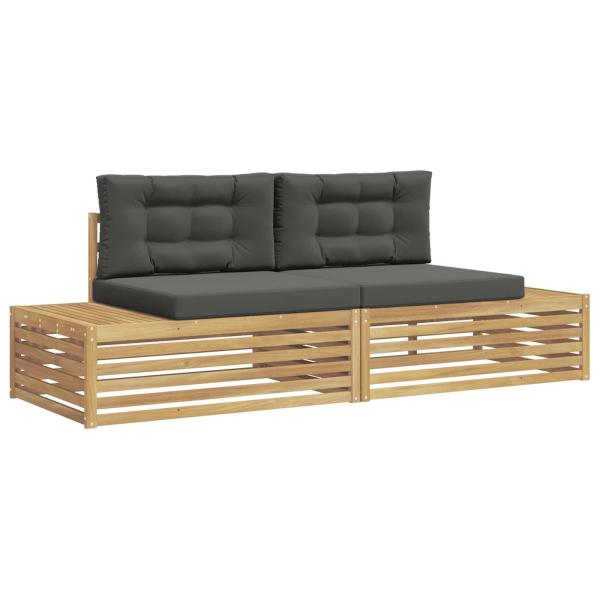 2 stk. Outdoor-Sofagarnitur Polyester Weiß