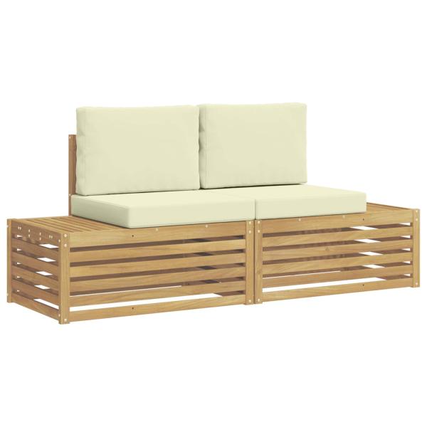 2 stk. Outdoor-Sofagarnitur Polyester Weiß