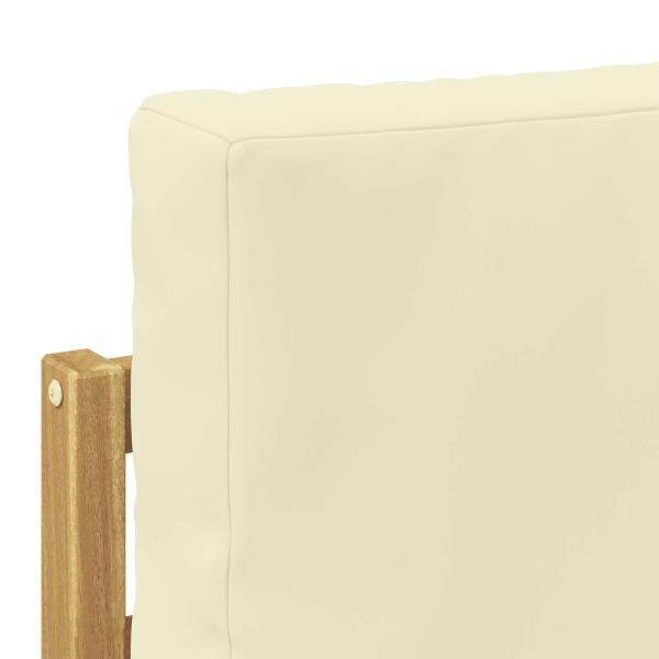 Outdoor-Sofagarnitur mit Kissen Weiß 59 x 59 x 37 cm Polyester