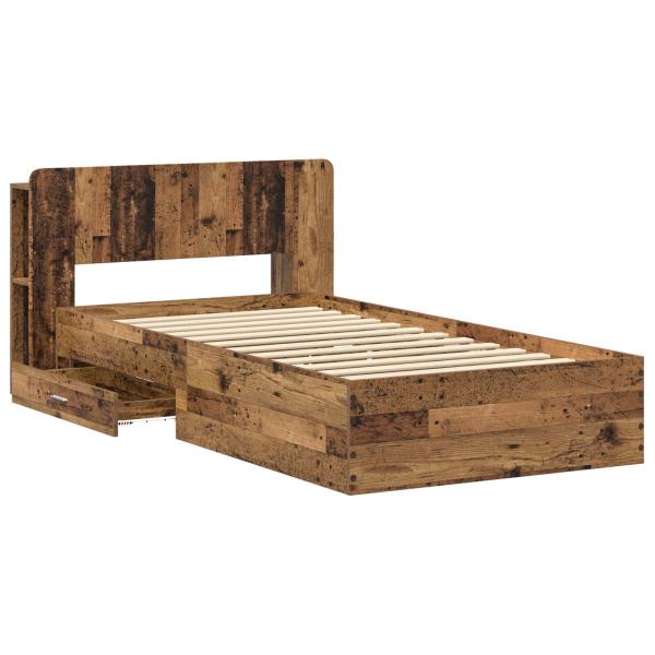 Bettgestell mit Stauraum Altholz 80 x 200 cm Holzwerkstoff