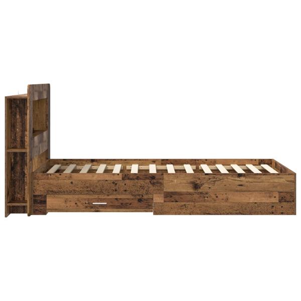 Bettgestell mit Stauraum Altholz 80 x 200 cm Holzwerkstoff