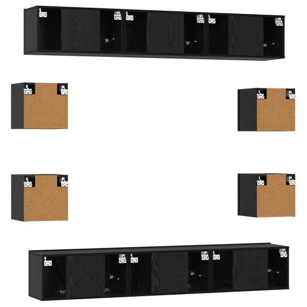 TV-Schrankset 10 pcs 180 x 30 x 30 cm Schwarze Eiche
